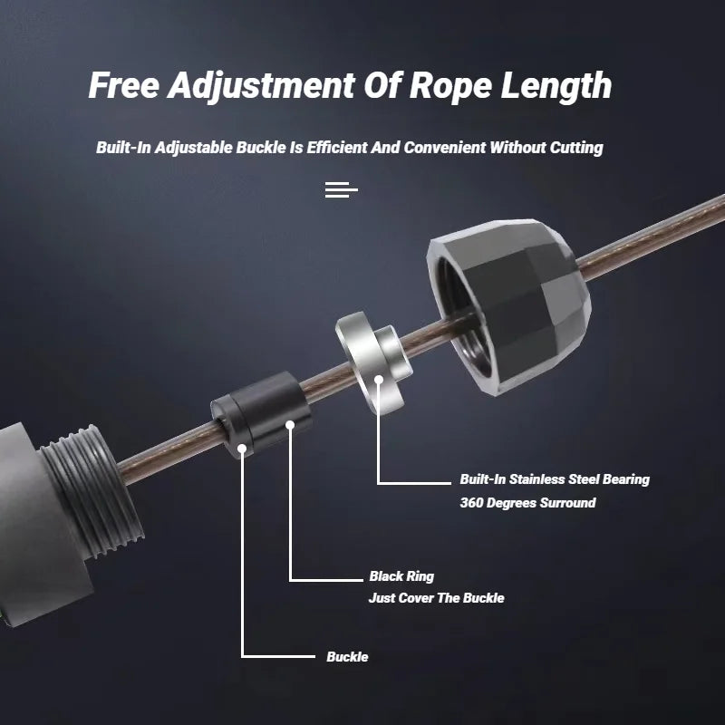 KaizenRush Jump Rope - Adjustable High-Speed Fitness Rope