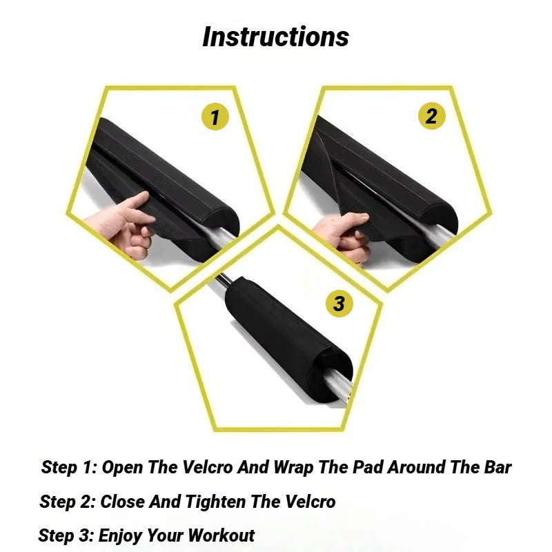 KaizenRush Barbell Squat Pad - Foam Cushion for Weightlifting