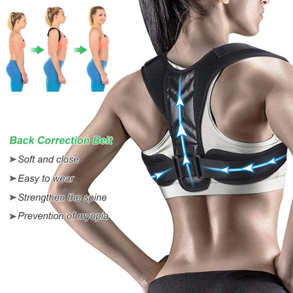 KaizenRush Posture Corrector - Adjustable Back Support Brace