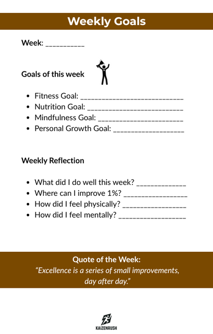 KaizenRush Wellness Planner